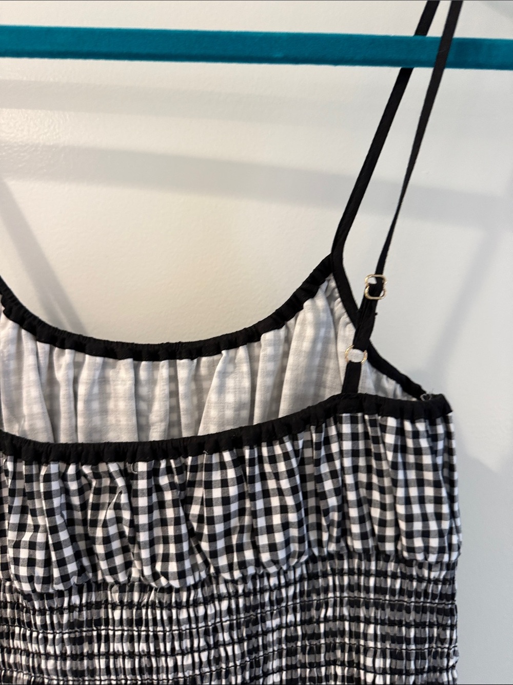 Frankie's Bikinis Black and White Coast Poplin Mini Dress cottage tile XS - Picture 4 of 8
